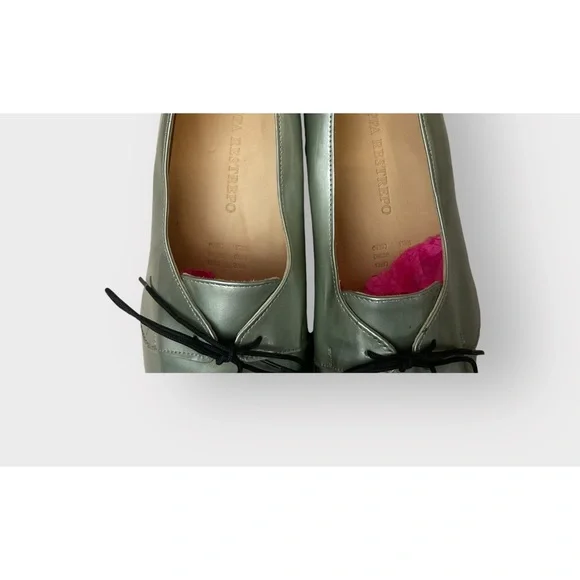 Dieppa Restrepo Metallic Mint Leather Lace Oxfords 8.5 - Like New! - Picture 2 of 8